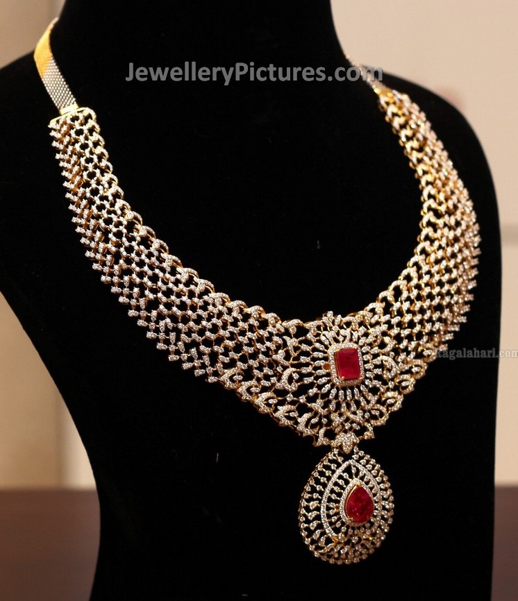 designer diamond necklace model