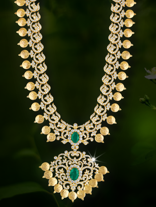 diamond kasulaperu long necklace