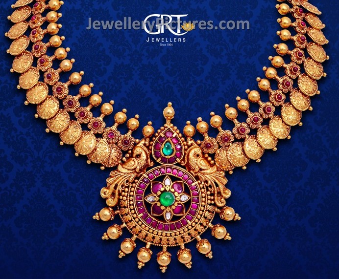 peacock antique necklace-