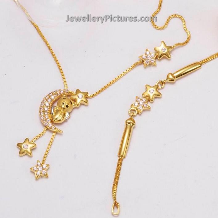 cute jewelry baby gold necklace designs