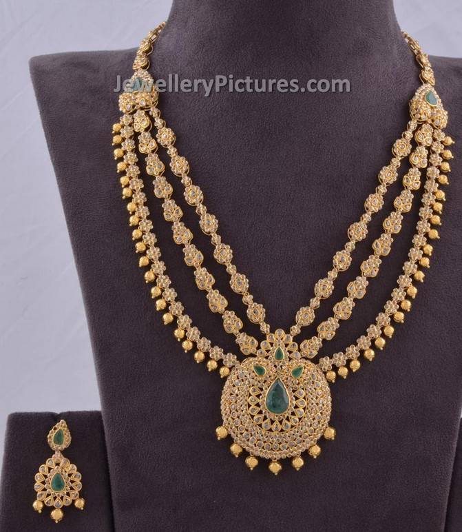 layered chakri diamond necklace 
