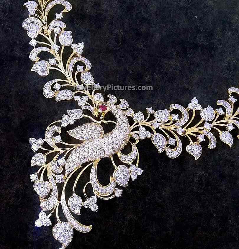 designer-diamond-peacock-necklace