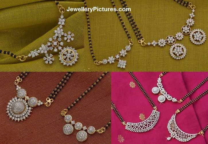 Diamond black beads pendents collection