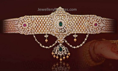 Stunning Diamond Vaddanam Models Jewellery Designs