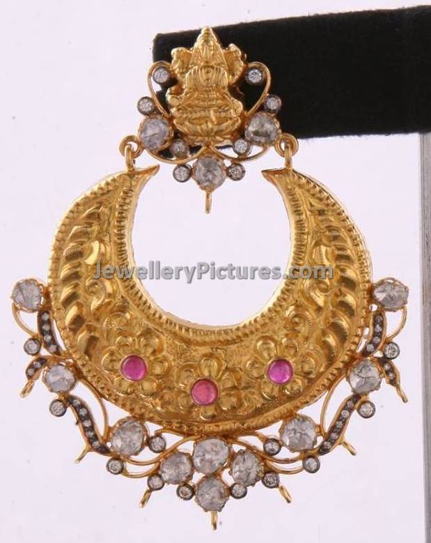 pacchi nakshi lakshmi devi chand bali earrings designs