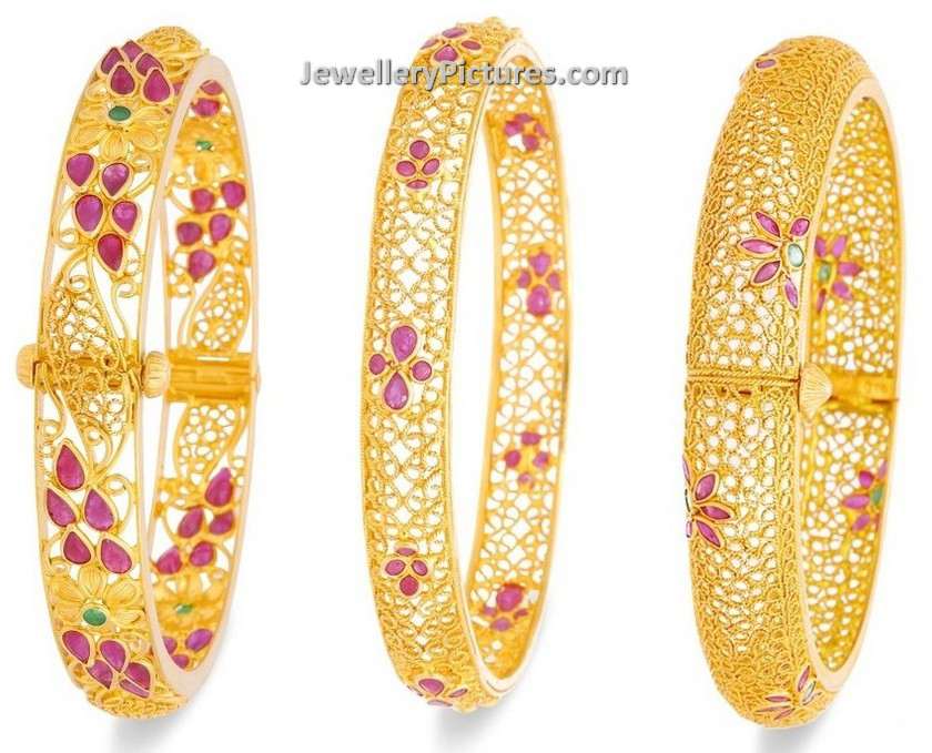 gold single bangle designs