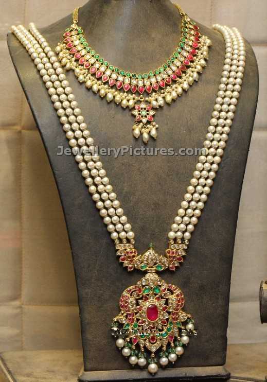 gold and pearl jewellery designs