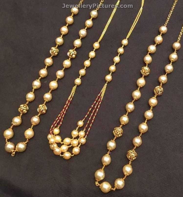 South Sea Pearls Chain Designs Latest 