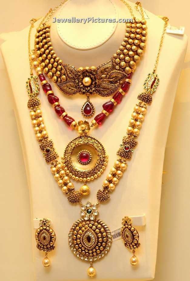 pearl gold jewellery designs with price