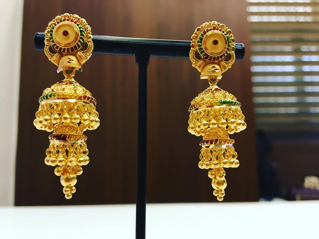 2 step deals gold jhumka