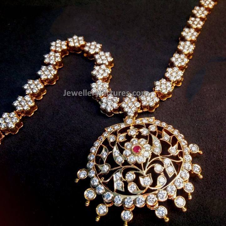 Closed setting diamond chain - Jewellery Designs