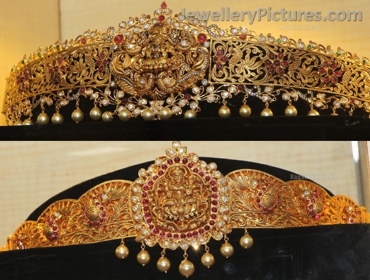 2 Awesome Temple Vaddanam models - Jewellery Designs