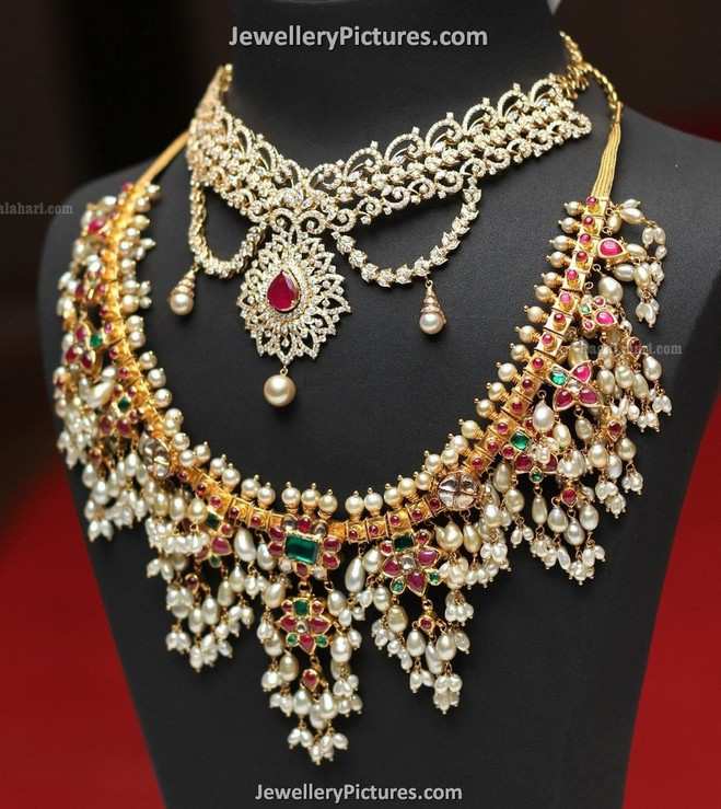 South indian jewellery designs pearls