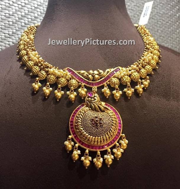 Traditional Necklace Designs Gold - Jewellery Designs