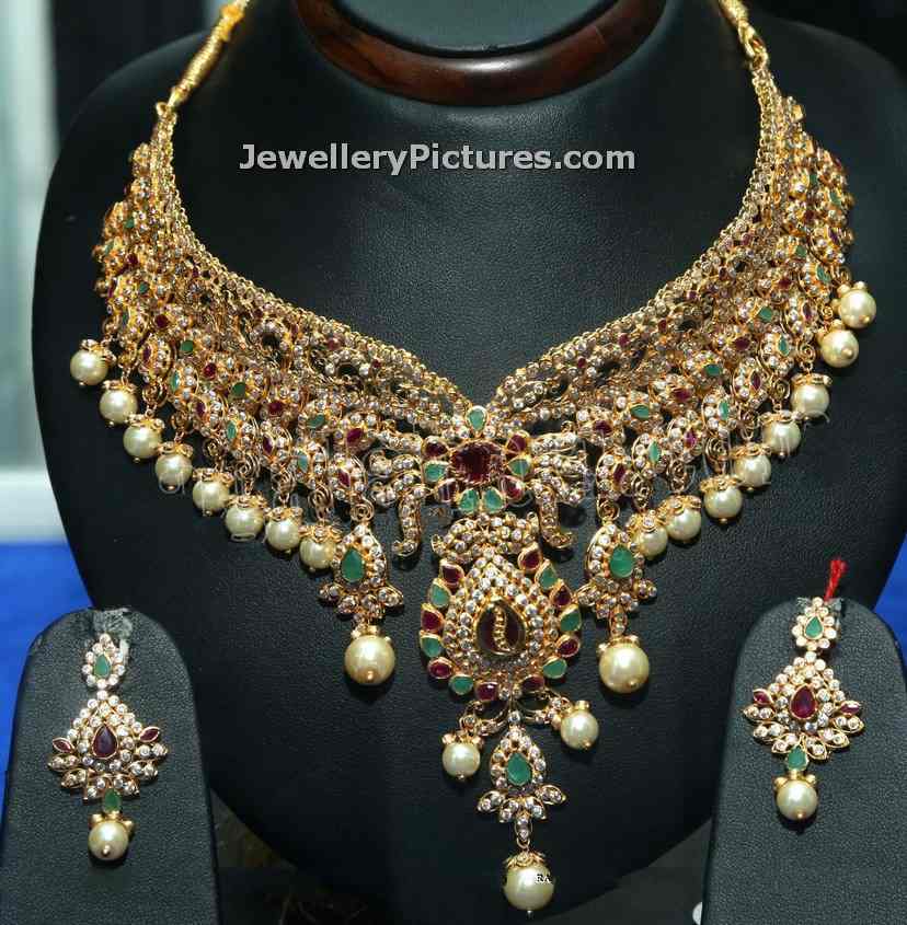 Uncut Diamond Necklace Latest Indian Jewelry - Jewellery Designs
